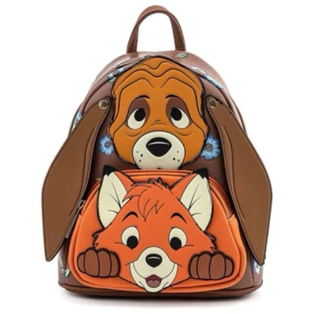 Loungefly Disney Fox and Hound
Brown Mini Faux Leather...